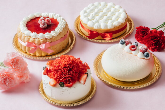 【川崎日航ホテル】母の日限定「カーネーションのショートケーキ」など4種類を販売♡