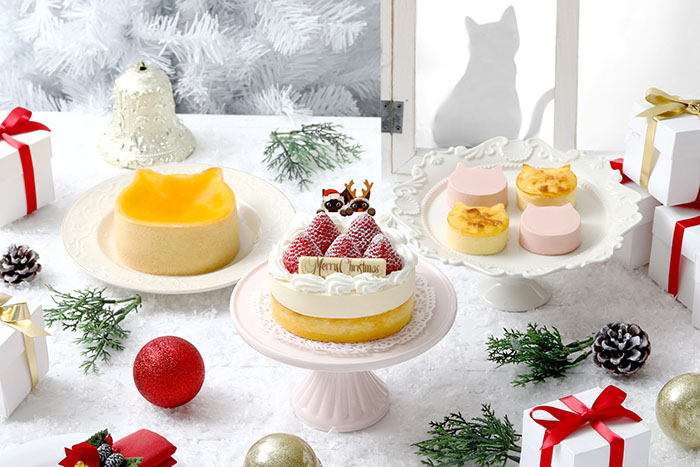 ねこねこチーズケーキのクリスマスケーキ①