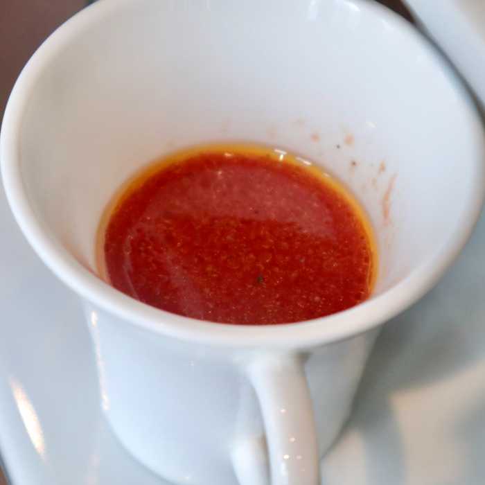 cafe terrace 1952の野菜の冷製スープ トマト風味