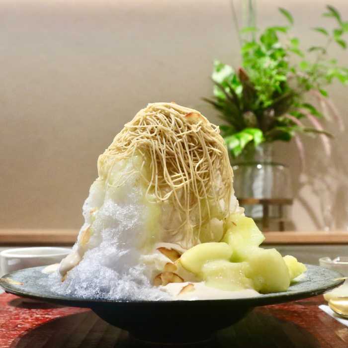 生糸の季節の果物のモンブラン氷夏織-kaori-