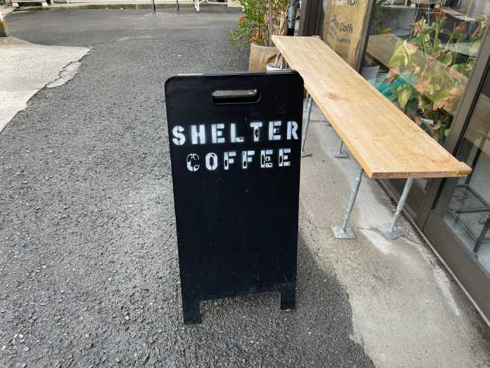sheltercoffeeの看板