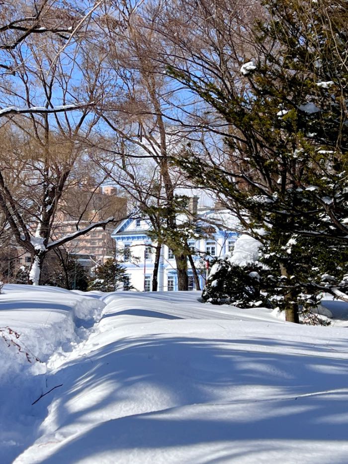 豊平館の雪景色