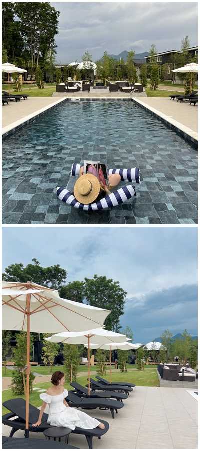 AWAUMI富士河口湖リゾートのプールサイド③