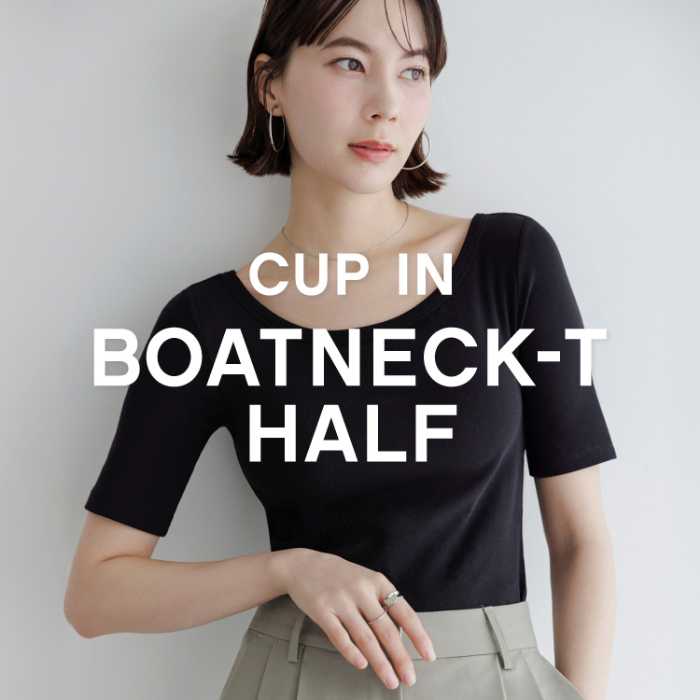 BAMBI WATERのカップ付き5部袖Tシャツ①