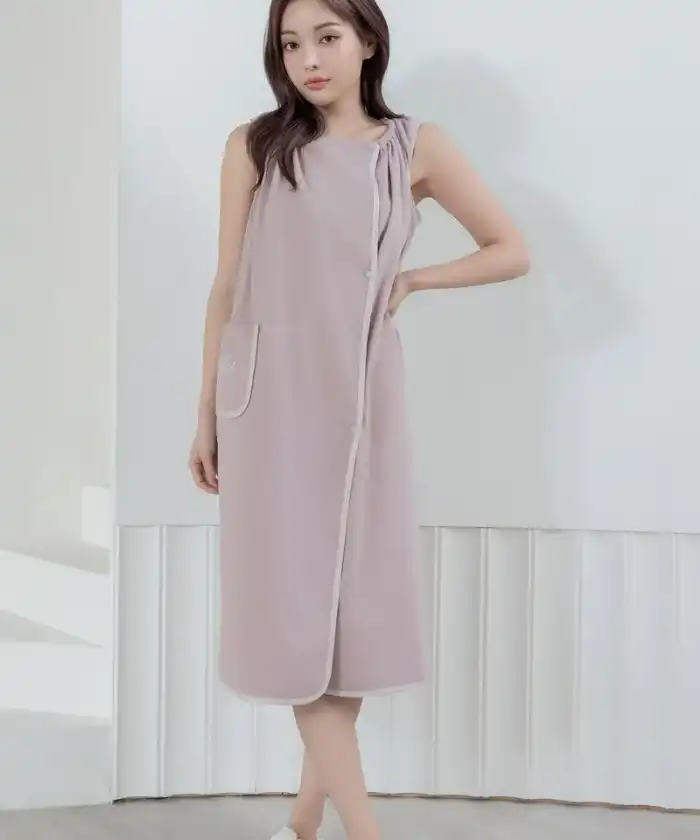 ツーハッチの3wayラップタオルワンピース⑤