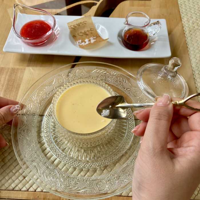 伊豆今井浜東急ホテルのぷでぃんぐ･ど･かわづに満月の塩