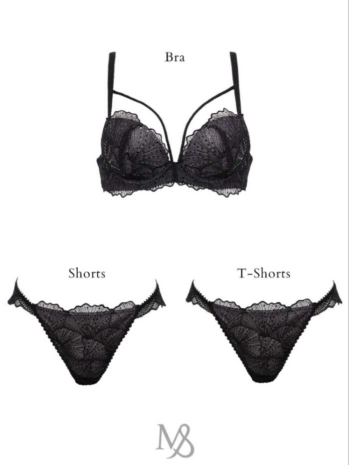 Mivera & /シルクグレースブラ/ショーツセット /GOLD