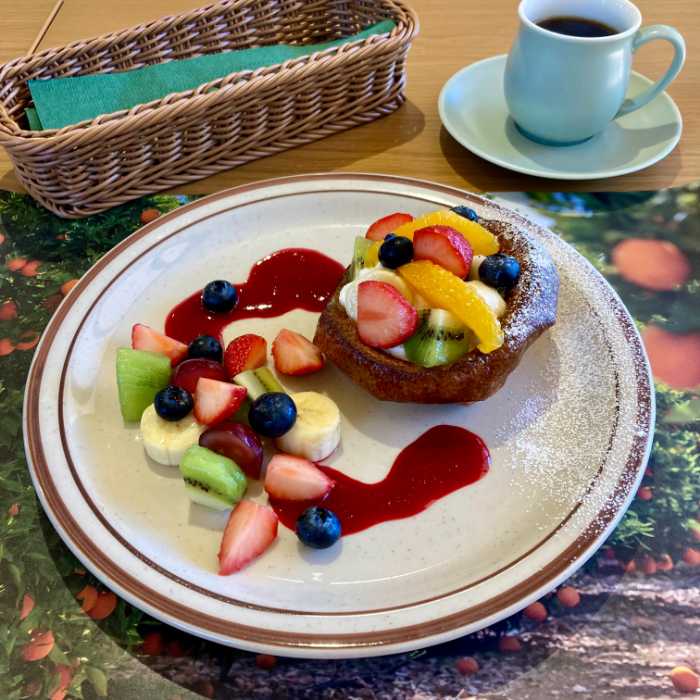 掛川森林果樹公園アトリエテラスのポップオーバー季節のフルーツ