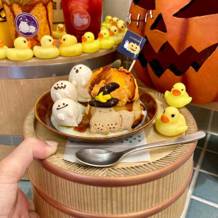 熱海プリンカフェ2ndのかぼちゃのハロウィン 皿プリン