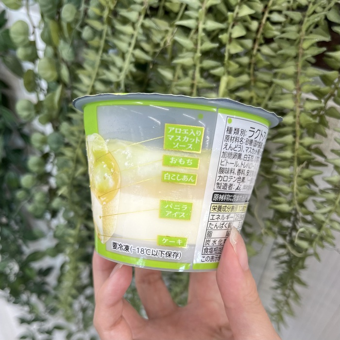 井村屋のやわもちアイス パフェ マスカット③