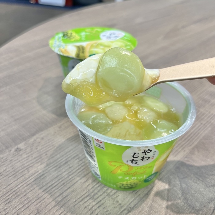 井村屋のやわもちアイス パフェ マスカット⑤