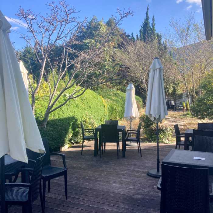 TAMAGOYAベーカリーカフェのテラス席