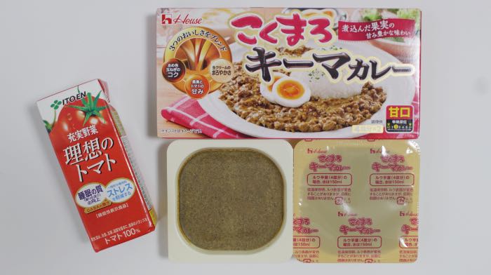 トマトキーマカレーの材料
