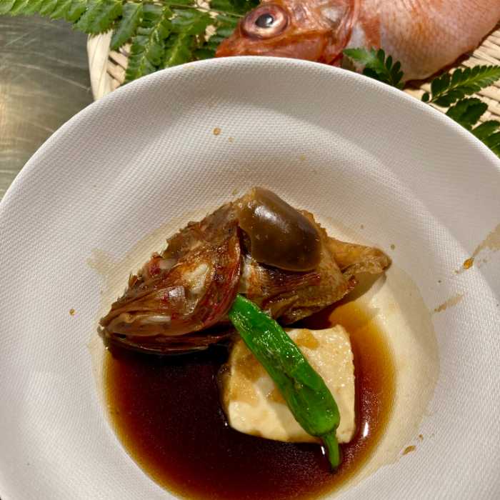 GINZA ONO Gratia -Smoke Dining-のキンキの煮付け試食用