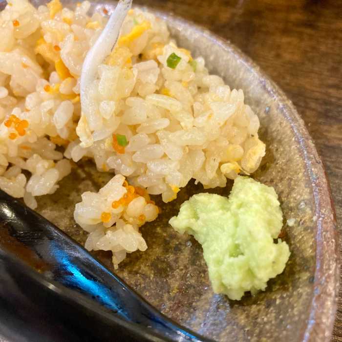 海飯のトッピング(天城本わさび)