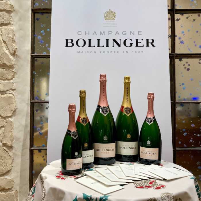 シャンパーニュとタルトのマリアージュのボランジェ展示