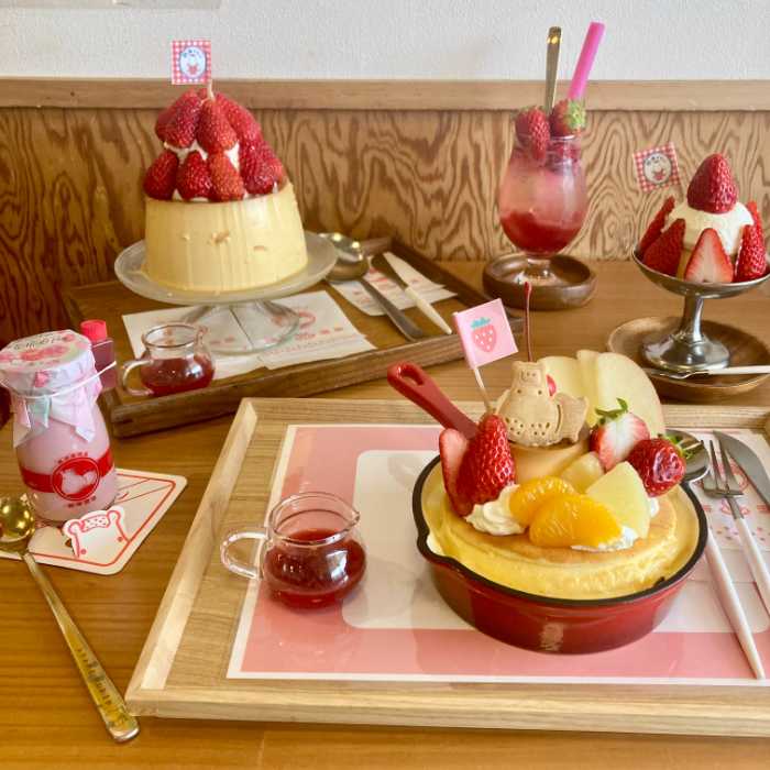 ドライブイン熱海プリン食堂のいちごメニュー