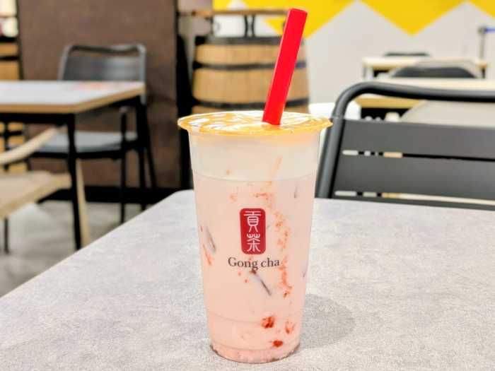 ゴンチャのいちご杏仁②