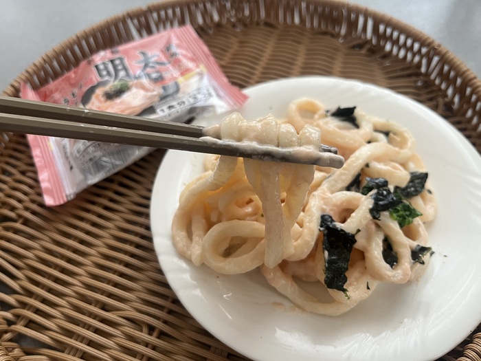 井村屋のうどんにまぜる豆腐④