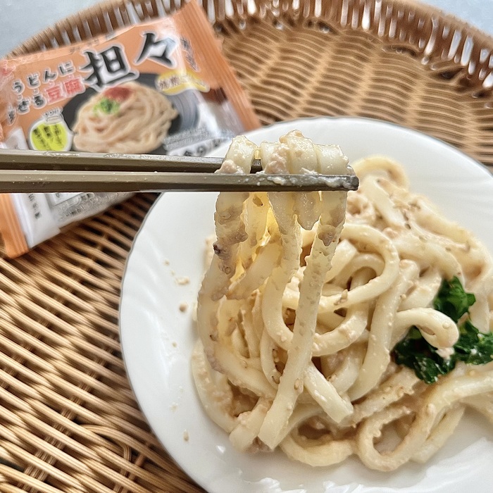 井村屋のうどんにまぜる豆腐⑦