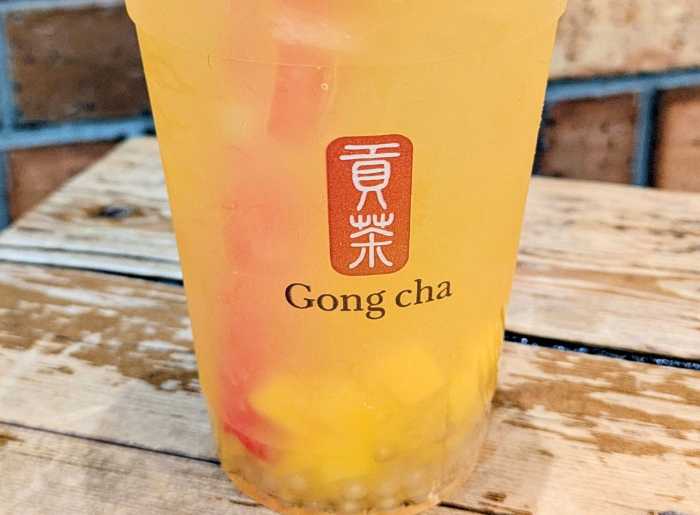 ゴンチャのマンゴーミニパール③