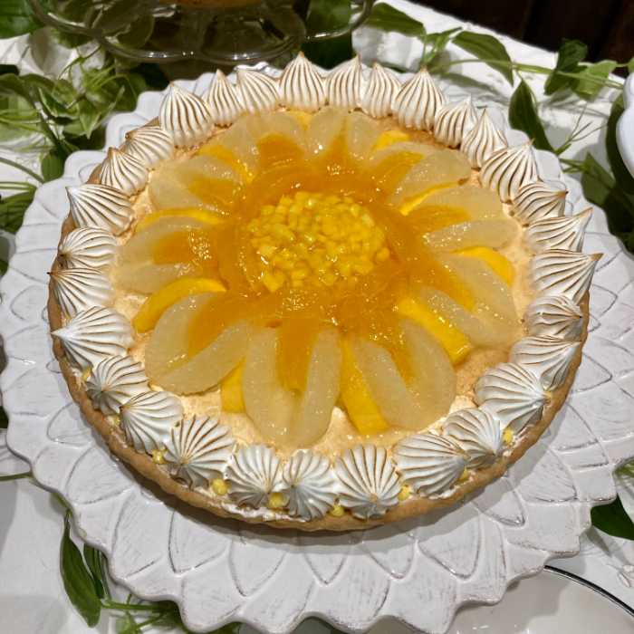キルフェボンの柑橘とマンゴーの甘酸っぱいレアチーズタルト1