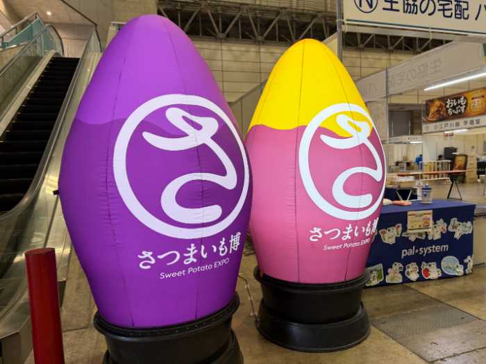 さつまいも博に展示してあるさつまいも